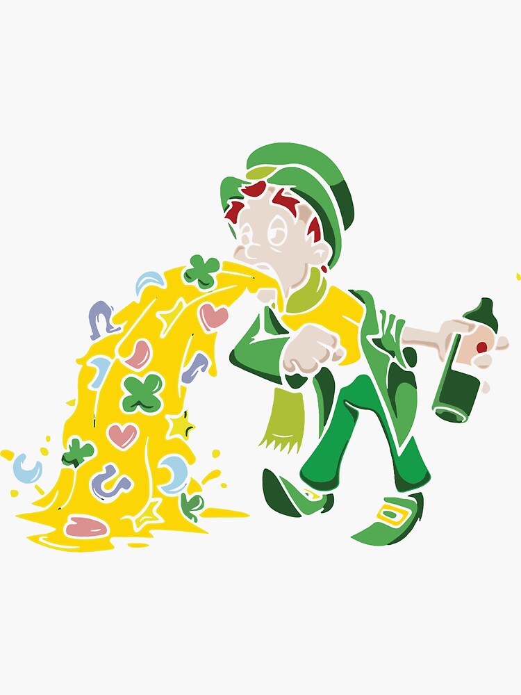 st patricks day puking leprachaun