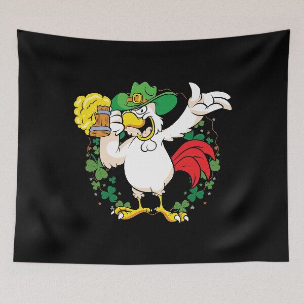 Item preview, St Patricks Day Rooster With Beer Funny designed and sold by BallonFlyToSky.