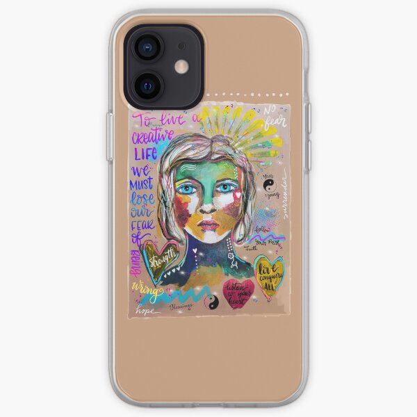 Creative Life Female Colorful Digital Artwork iPhone Soft Case