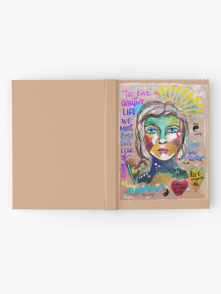 Alternate view of Creative Life Female Colorful Digital Artwork Hardcover Journal
