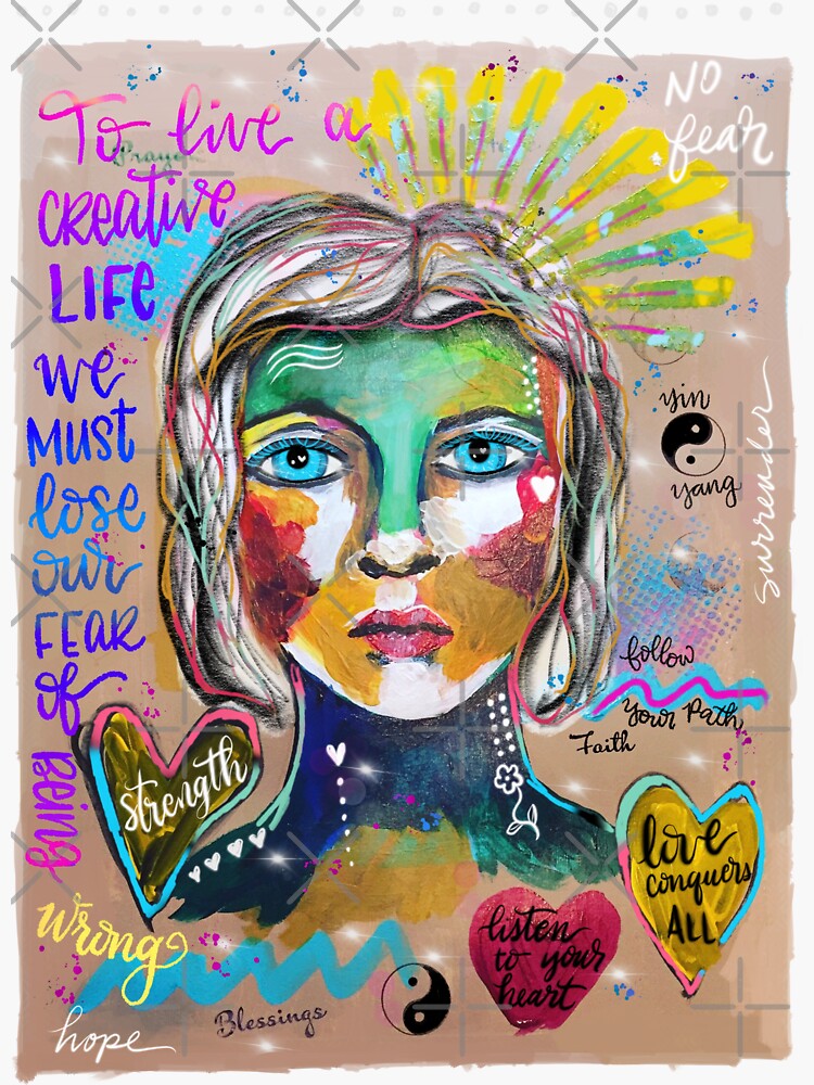 Creative Life Female Colorful Digital Artwork by mydabug