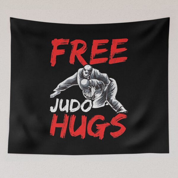 Item preview, Funny Free Judo Hugs MMA Mixed Martial Arts Pun designed and sold by perfectpresents.