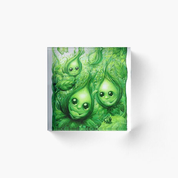 Buds in the Forest Garden Acrylic Block