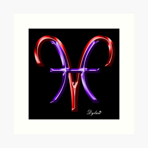 Item preview, Pisces Aries Cusp Zodiac Sign designed and sold by DylanAndDot.