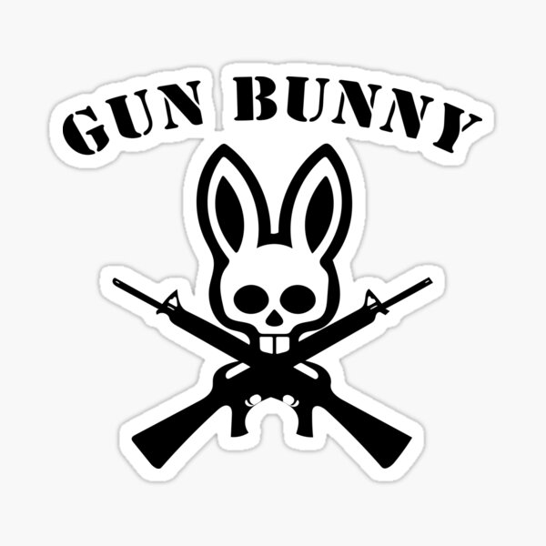 "Gun Bunny" Sticker by TheSaltySpc Redbubble