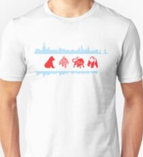 Chicago Flags with Teams and Skyline Unisex T-Shirt
