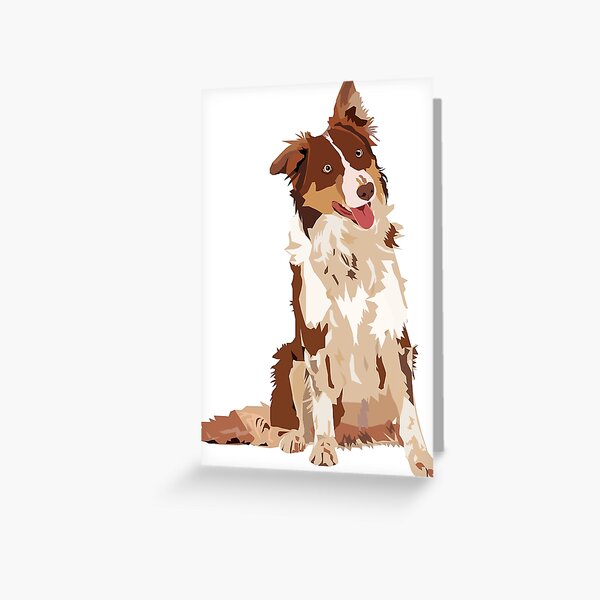 Item preview, Brown Border Collie Happy Dog designed and sold by MariaWorkman.