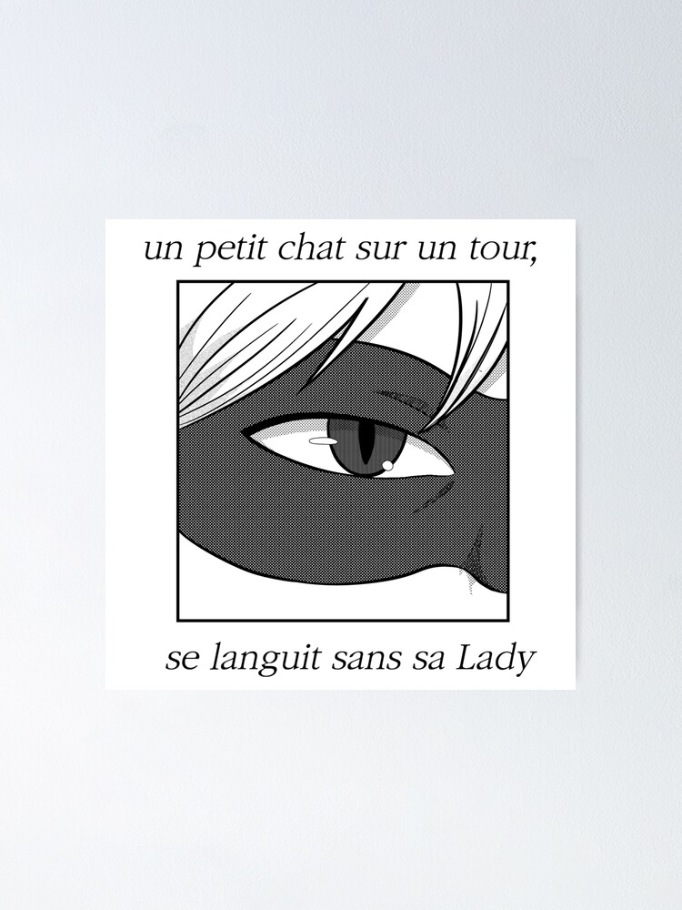 Chat Noir Eye Manga Style Poster By Claanver Redbubble