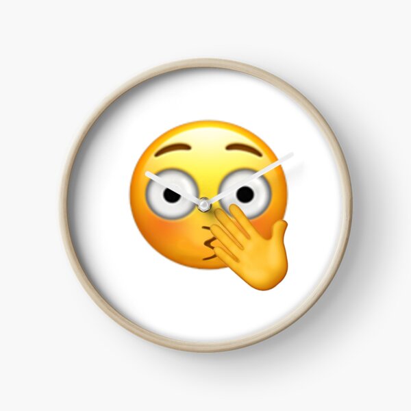 "Embarrassed Emoji" Clock for Sale by bashley051003 Redbubble