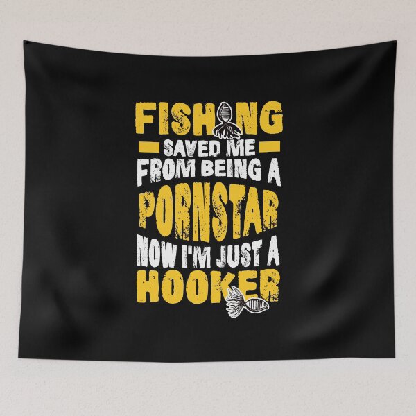 Artikelvorschau, Fishing saved me Fisch Angler Hobby Angel Geschenk entworfen und verkauft von redshirtz.
