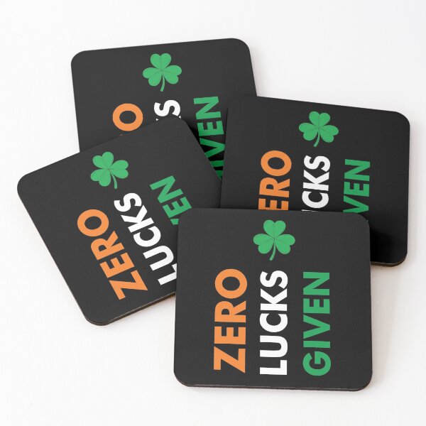Item preview, Zero Lucks Given Ireland Flag Clover St Patrick's Day designed and sold by funnierthanthou.