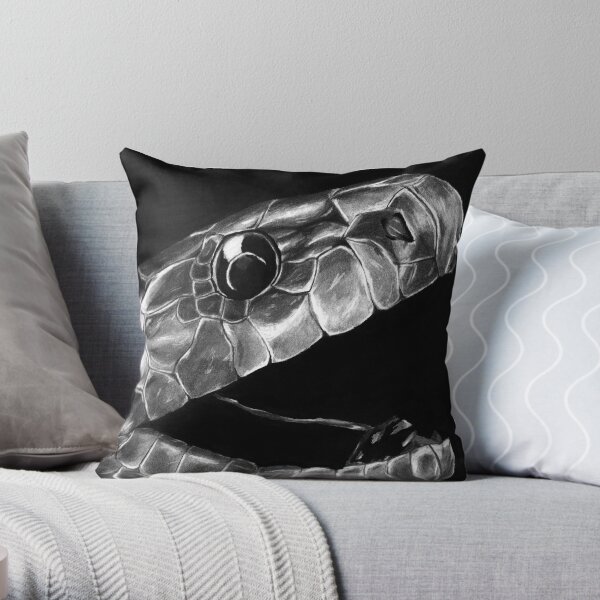 Black Mamba Throw Pillow
