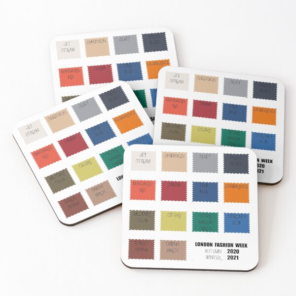 Item preview,  ALL THE COLORS  NAMED FROM  LONDON  Fashion Week Autumn - Winter 2020 - 2021 LITTLE STAMPS designed and sold by ozcushions.