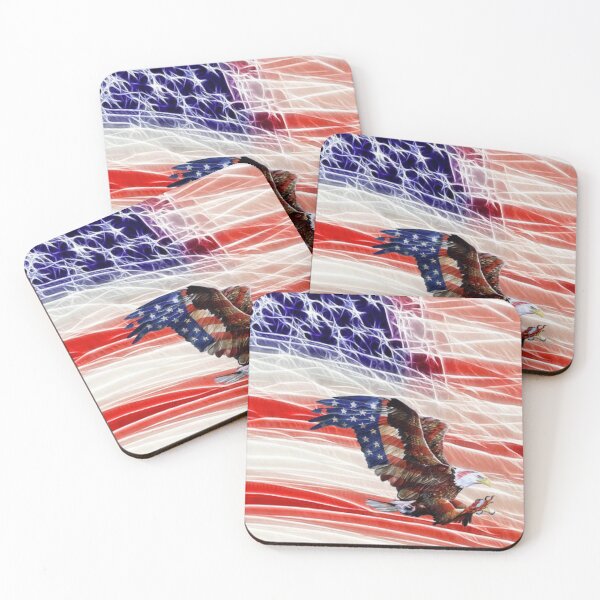 Item preview,  American Flag  Eagle Shirts Stickers Home Decoration Red designed and sold by Rowena Jones.