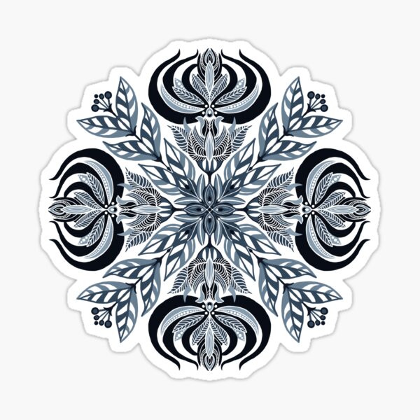 Indigo Spring Mandala Sticker