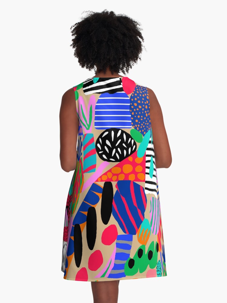 Thumbnail 3 of 4, A-Line Dress, Space Garden designed and sold by marceloromero.