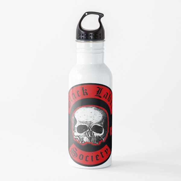 etiqueta negra sociedad banda heavy metal popular Botella de agua