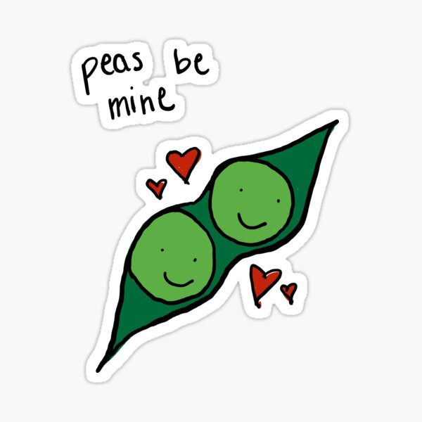 "Peas & thank you" Sticker for Sale by Edouglass98 Redbubble