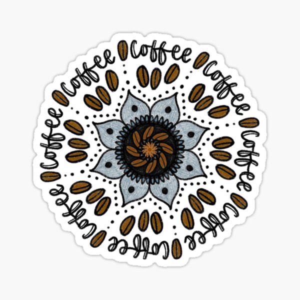 Kaffee Mandala Sticker