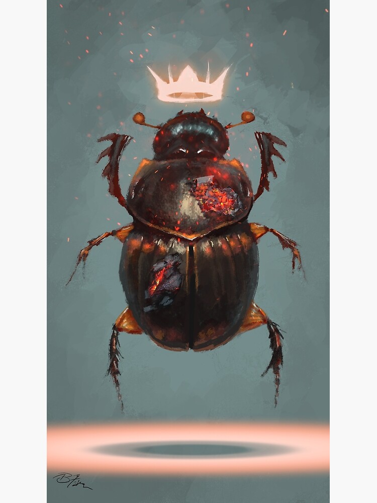 King Beetle Art Print For Sale By Barret Frymire Redbubble   Flat,750x,075,f Pad,750x1000,f8f8f8 