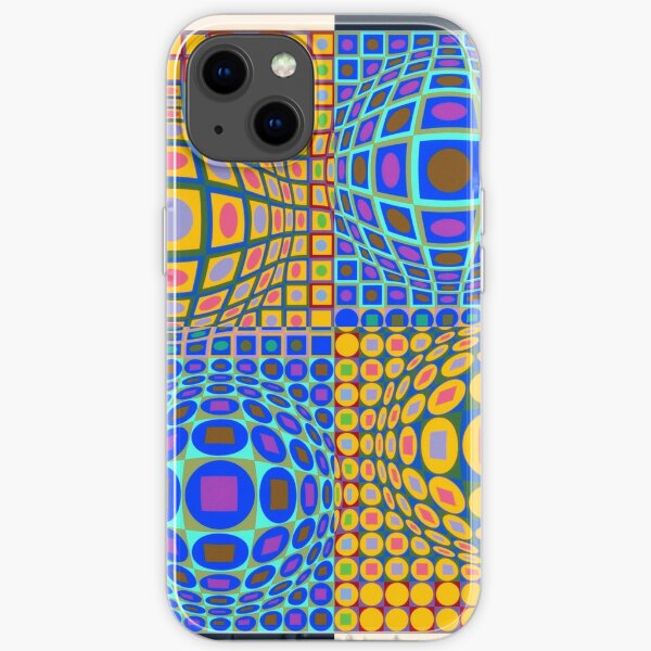 Stained Glass, Op Art. Victor #Vasarely, was a Hungarian-French #artist, who is widely accepted as a #grandfather and leader of the #OpArt movement iPhone Soft Case