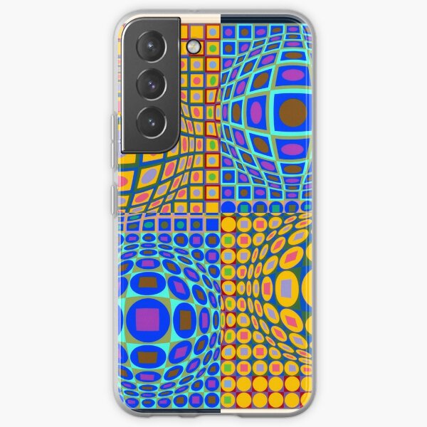 Stained Glass, Op Art. Victor #Vasarely, was a Hungarian-French #artist, who is widely accepted as a #grandfather and leader of the #OpArt movement Samsung Galaxy Soft Case