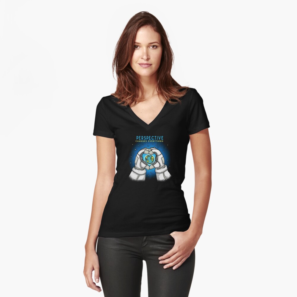 Item preview, Fitted V-Neck T-Shirt designed and sold by jitterfly.