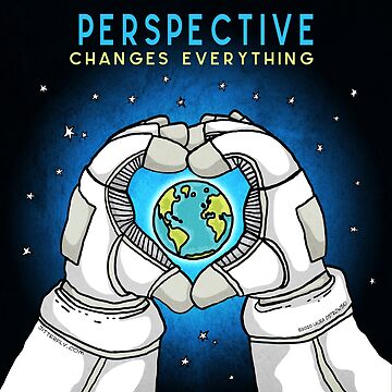 Artwork thumbnail, Astronaut Loves Earth - Perspective Changes Everything by jitterfly