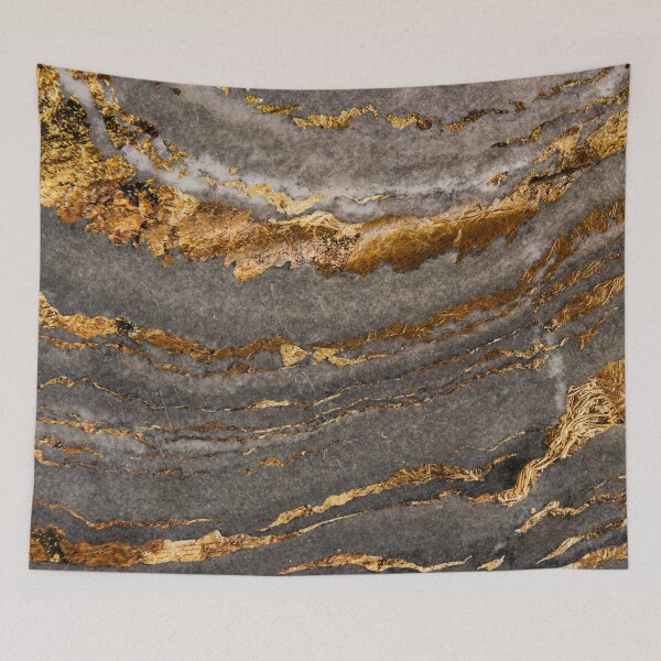 Item preview, Gray and Gold Textured Marble designed and sold by KA DESIGNS.