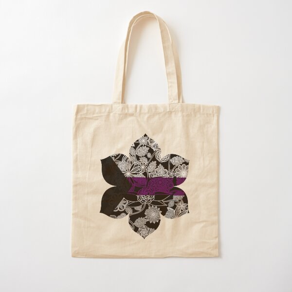 Flight Over Flowers of Fantasy - Demisexual Pride Flag Cotton Tote Bag