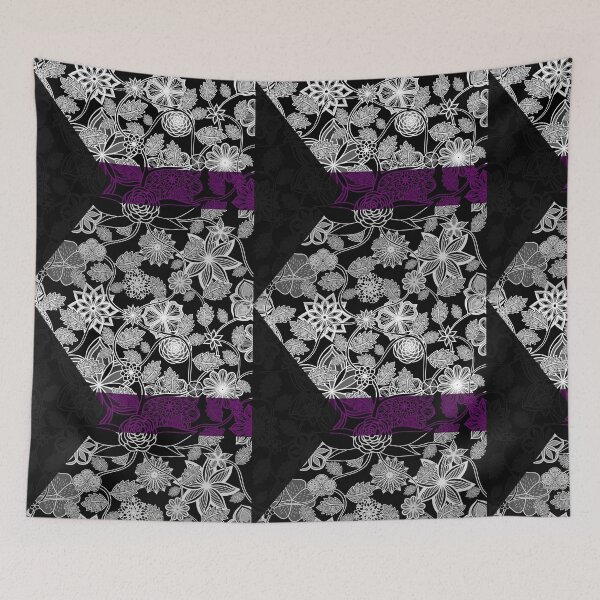 Item preview, Flight Over Flowers of Fantasy - Demisexual Pride Flag designed and sold by StephOBrien.