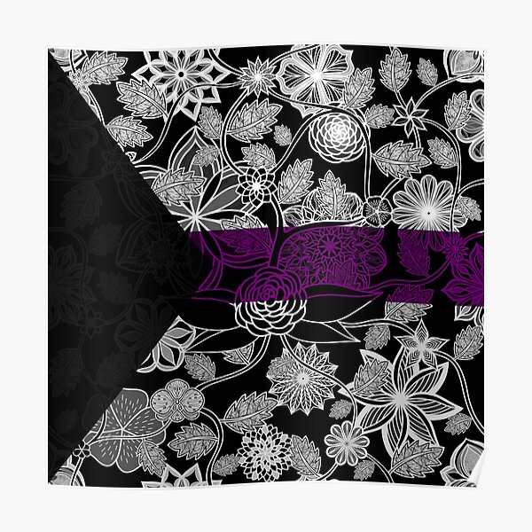 Flight Over Flowers of Fantasy - Demisexual Pride Flag Poster