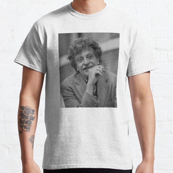 Kurt Vonnegut Black and White Portrait Classic T-Shirt