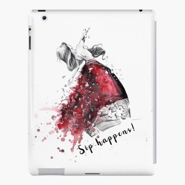 Wine lover design called Sip happens! iPad Snap Case