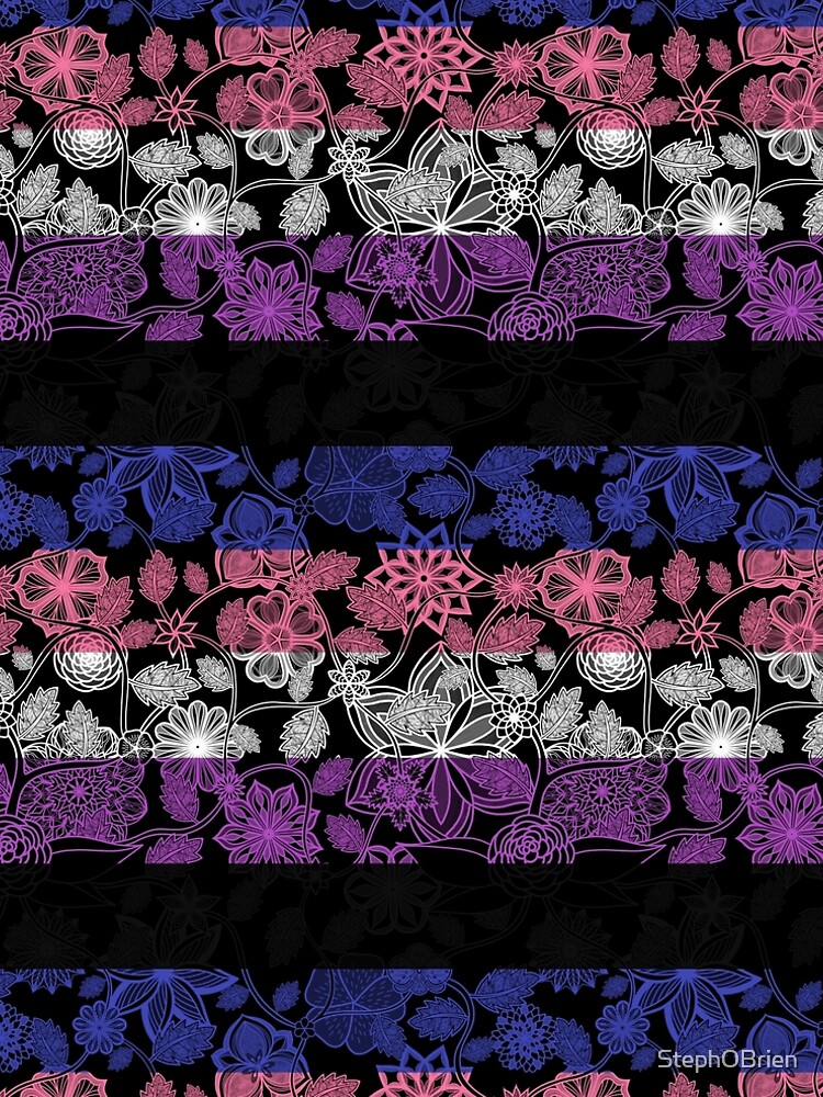 Flight Over Flowers of Fantasy - Genderfluid Pride Flag by StephOBrien