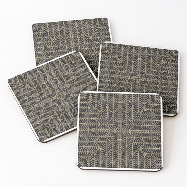 Item preview, Art Deco Pattern Gold Black II designed and sold by artsandsoul.