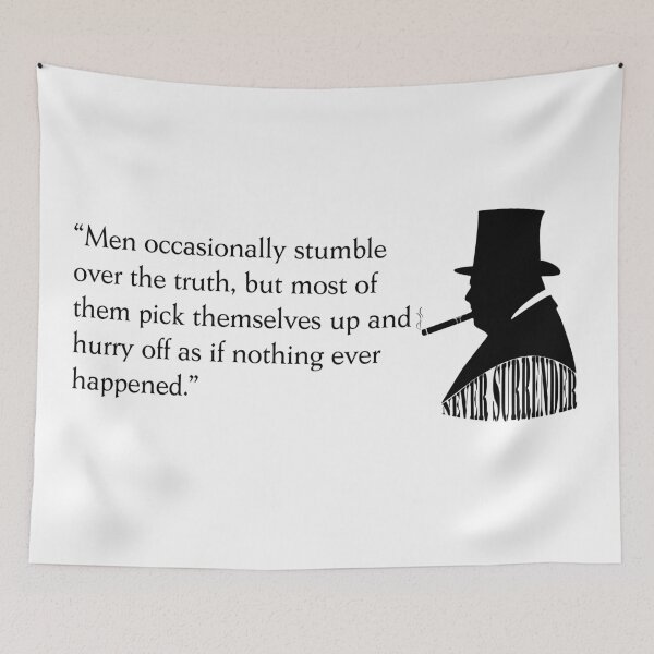 Item preview, Winston Churchill quote "Men occasionally stumble over the truth" designed and sold by BigTime.