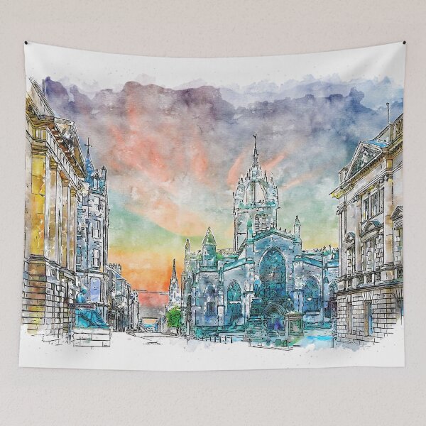 Artikelvorschau, Stadtbild von Edinburgh entworfen und verkauft von AM FineArtPrints.
