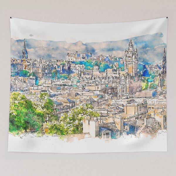 Artikelvorschau, Stadtbild von Edinburgh entworfen und verkauft von AM FineArtPrints.