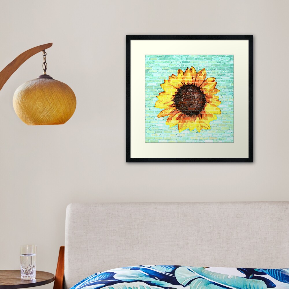 The Painterly Sunflower Framed Art Print
