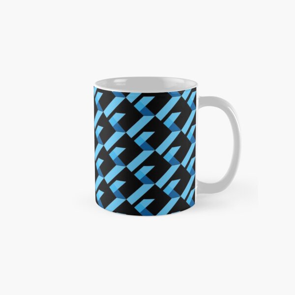 Flutter Official Logo. Repeatedly on white background. Classic Mug