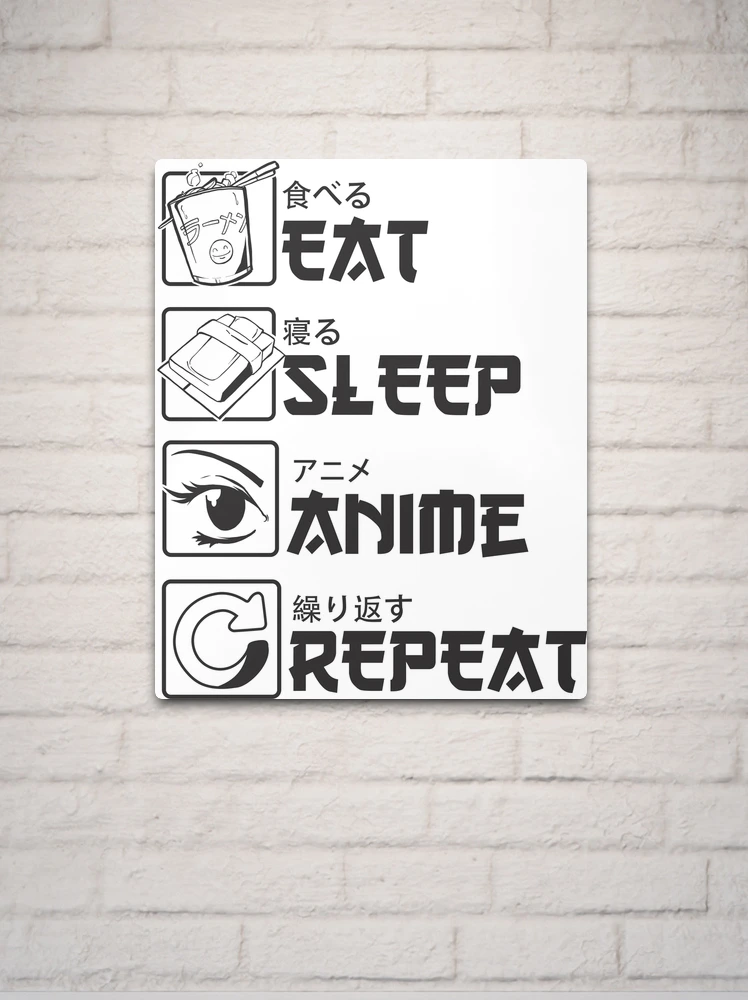Eat Sleep Anime Repeat Sketchbook: 6x9 120 Blank Pages Anime