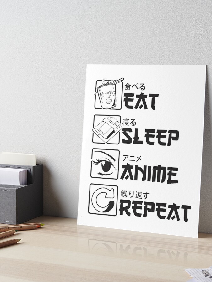Eat Sleep Anime Repeat Sketchbook: 6x9 120 Blank Pages Anime