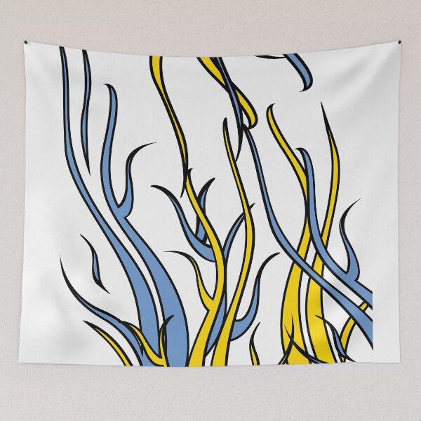 Item preview, abstract cobalt waves designed and sold by CREATINERY.