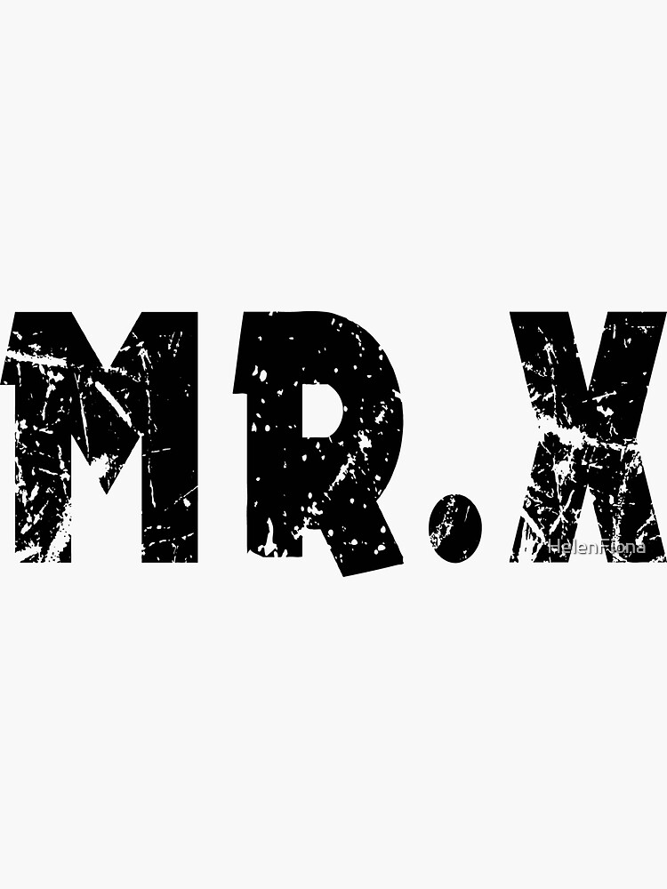 "Mr.X" Sticker by HelenFiona Redbubble