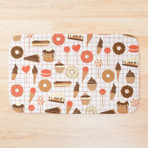 Item preview, Cute Sweets, Pies, Cakes, Donuts, Eclairs and Pancakes in red and brown designed and sold by kapotka.