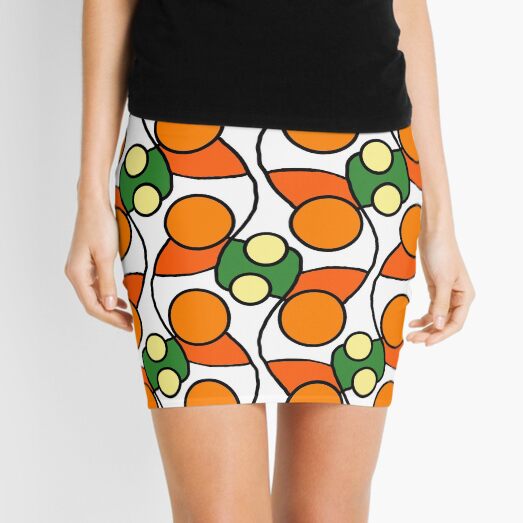 Orange Circle retrò design Mini Skirt
