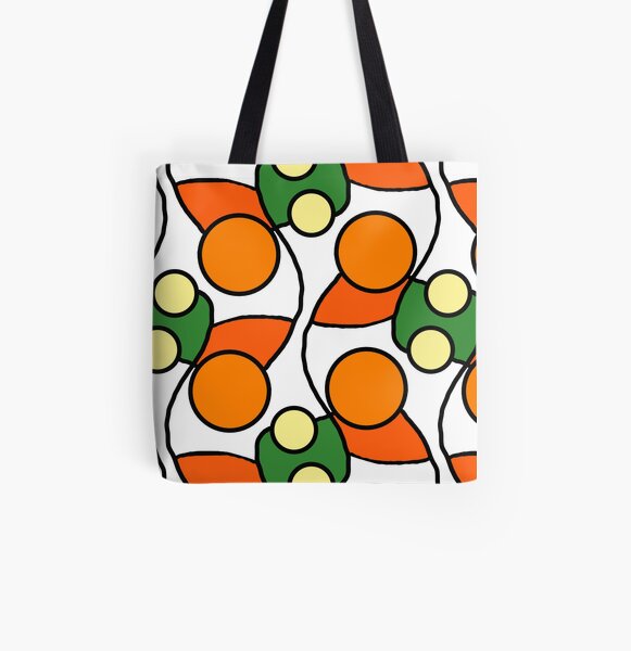 Orange Circle retrò design All Over Print Tote Bag
