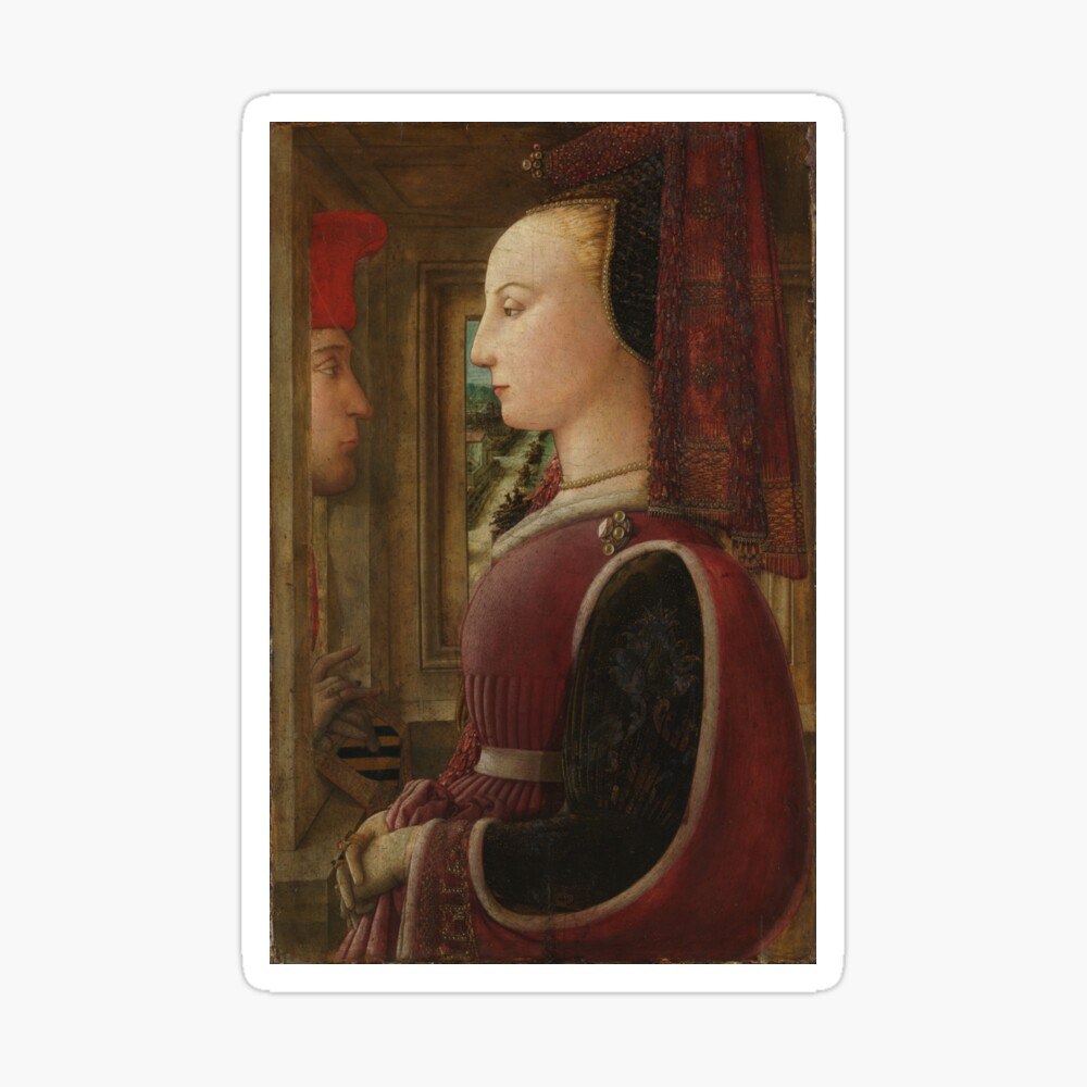 Fra Filippo Lippi, Portrait of a Woman with a Man at a Casement