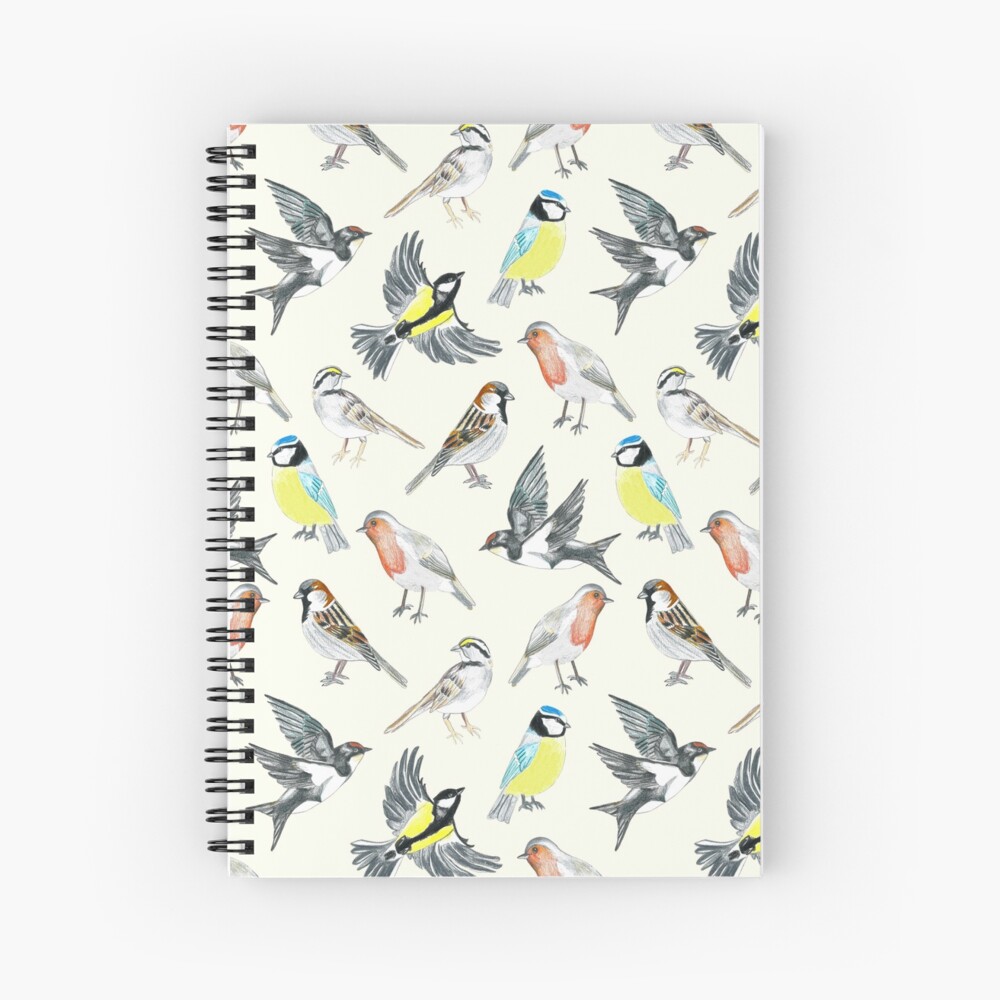 Illustrated Birds Spiral Notebook